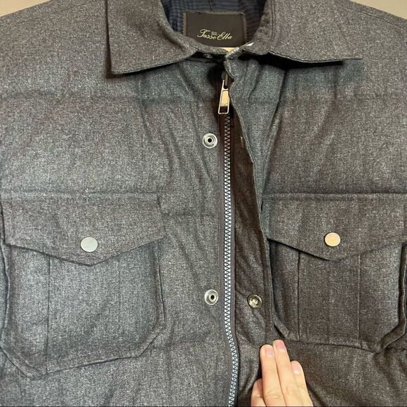 Tasso Elba mens brown puff coat. Size large - Picture 6 of 12